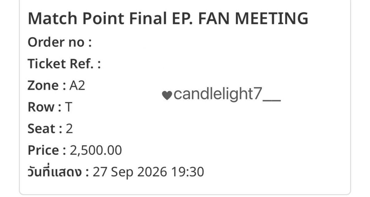 candlelight7__'s tweet photo. 🎫 ปล่อยบัตร 2500 ราคาหน้าบัตร+ค่าธรรมเนียม
📍นัดรับชนมือตามแนวรถไฟฟ้า
สนใจสอบถามเดมได้เลยค่ะ
#MatchPointSeriesEP8
#MatchPointSeries https://t.co/i9UK9XkHpw