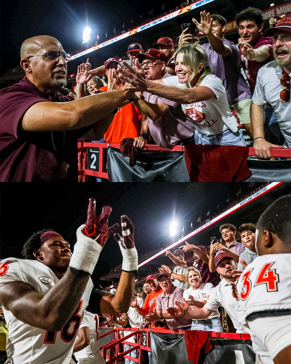 HokiesFB's tweet photo. We see you Hokie Nation! 🧡

#LetsGoHokies https://t.co/IiogeLOJPg