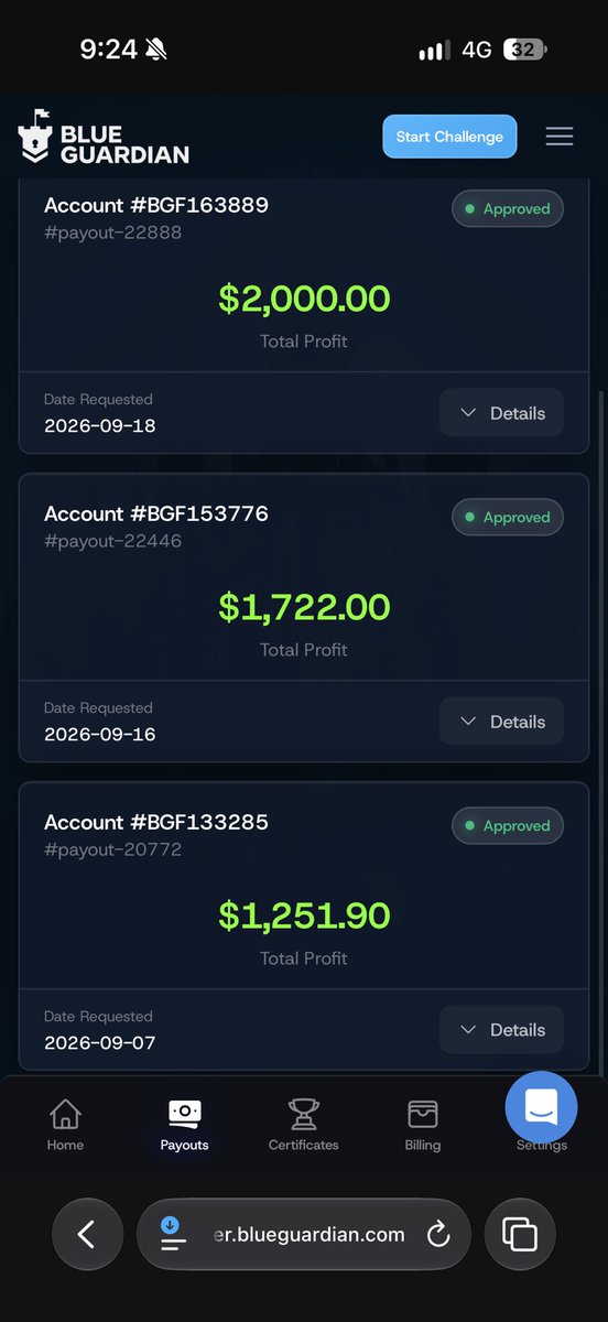 frxparth's tweet photo. Just received my 3rd payout from @GuardianFutures on a sunday morning, crazy🚀
 (code parthfx for 25% off)

I am trading futures for the first time and i took a challenge on my insta to hit $10k in payouts from BGF and 50% of that is completed in just 13 days🚀

Will scale aggressively now once i hit 10k because i am not new to props and i am trading cfd props from 2.5 years, so ik how props works very well
Just shifted to futures.