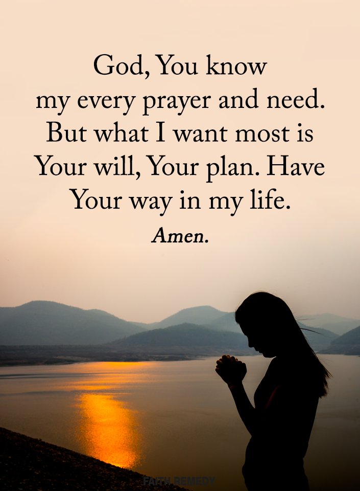 Faith_Remedy's tweet photo. God, You know my every prayer and need. But what I want most is Your will, Your plan. Have Your way in my life. Amen. ️ 🌟🎚️ https://t.co/VTy7PJUBtl