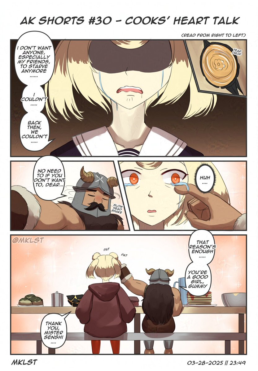 MIKOLLUST's tweet photo. New Ursus event reminded me of the Dungeon Meshi AK Shorts I made last year.

Lada and her friends really went through a lot..... https://t.co/1cd7oNNm7k