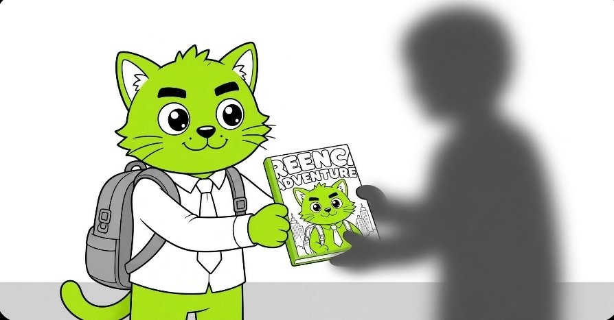 GreenCatCrypto's tweet photo. GreenCat Adventures is approved and ready.📖🎨😻
Kickstarter launch dropping soon.
Coloring book · all-ages
· 50% of profits → Kids Help Phone.
50% of profits token buy back.
Follow so you don’t miss day one.
#GreenCat #KickstarterComingSoon https://t.co/HBra8NG27N