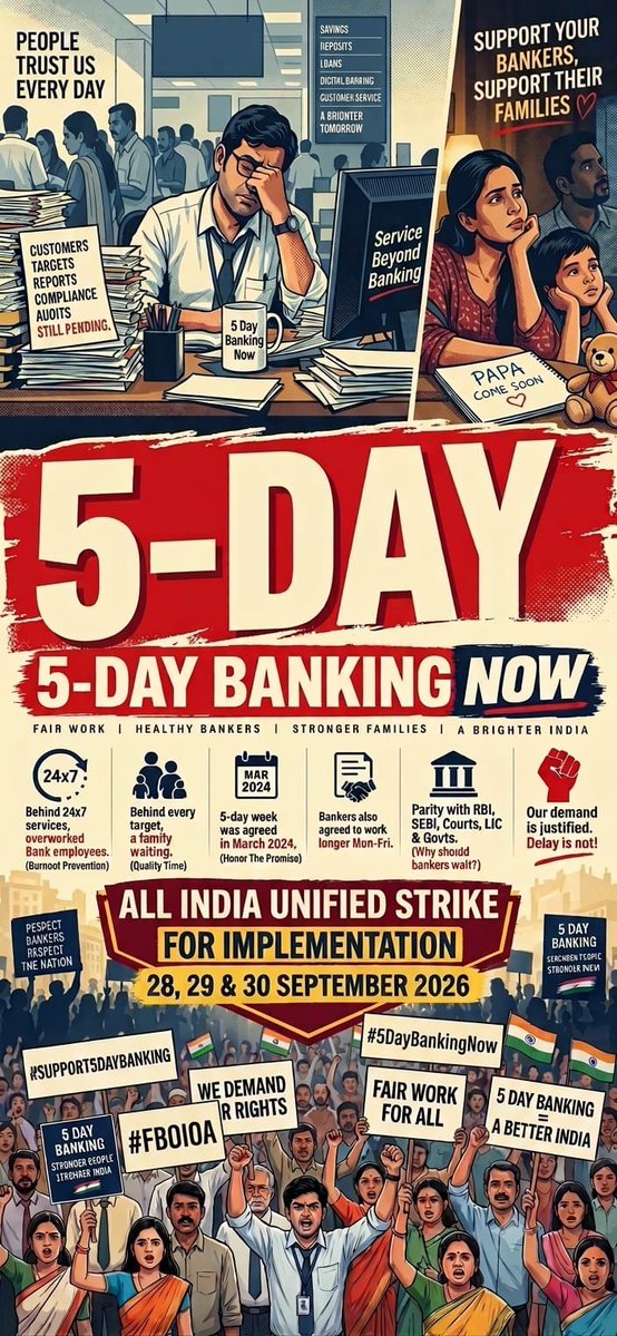 Lakshmi79335290's tweet photo. @AshishTekale_ @nilesh_pawar15 @aiboc_in @DFS_India @PMOIndia @FinMinIndia @nsitharamanoffc @rupamsmail @aiboc_ms1 @BOIOAMNG @boioapune @BOIOAVidarbha @ramshankarsingh @narendramodi #5DayBankingNow
#FBOIOA https://t.co/IdtkqNVJ4P