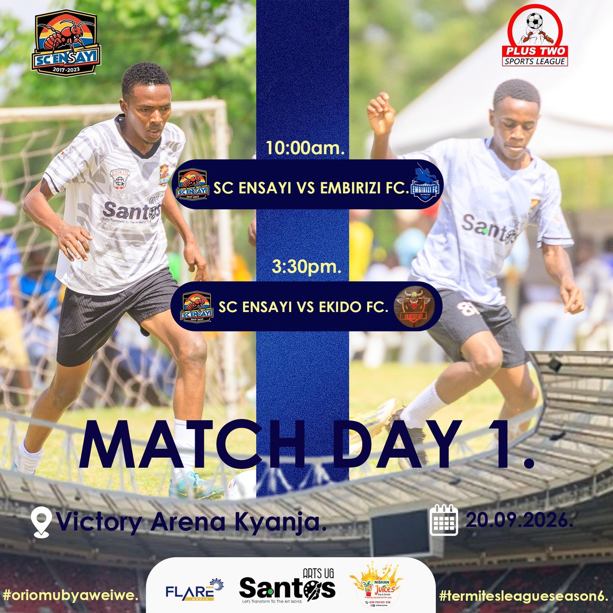 sc_ensayi's tweet photo. We kickoff the season in style as we take on our elders @Embirizi_FC and @FC_Ekido respectively in the league 😎 today.
#flaremedia 
#santosartsug 
#Nishanjuices 
#oriomubyaweimwe https://t.co/9MdEaFceL6
