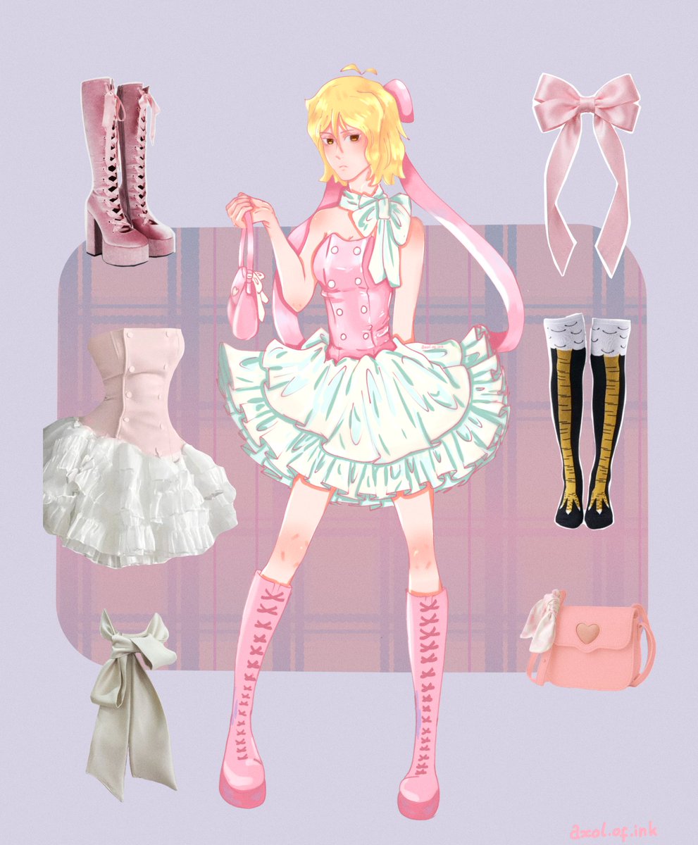 Axol_of_ink's tweet photo. Fit check, pink is pretty 
#art #digitalart #outfit https://t.co/ho3byXzQ07