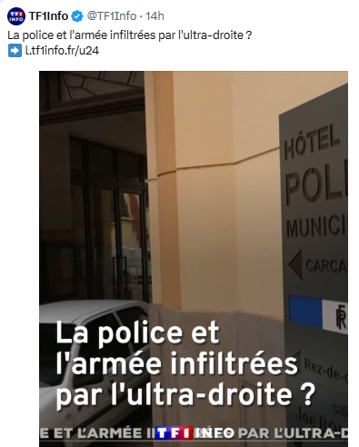 Ulkorr's tweet photo. @TF1Info le terme "ultra-droite" a été inventé par des nazis extrmes racistes. genre on te met un curseur de FDP...

y'a pas d'ultra mes kouilles.
c'es l'extreme droite: raciste , antisémite, islamophobe , negrophobe

de rien https://t.co/DPHl90qBWc