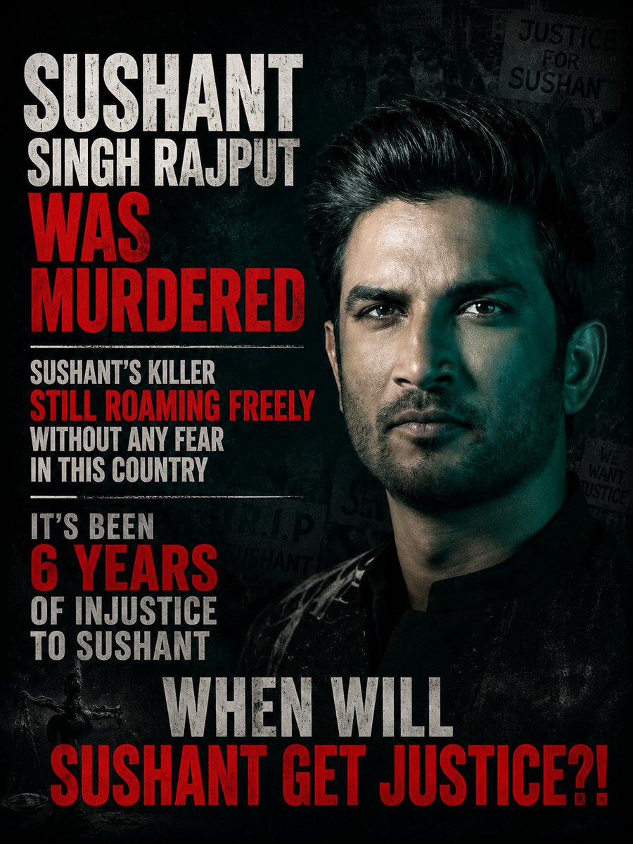 MEENU82433774's tweet photo. No Matter How Much Time It Takes...
No Matter Who Support Us Or Not...

We Will Bring Justice For Our Real Hero Sushant Singh Rajput ✊
 #JusticeFoSSRDisha
#JusticeForSushantSinghRajput https://t.co/ZBFPk3UYeh