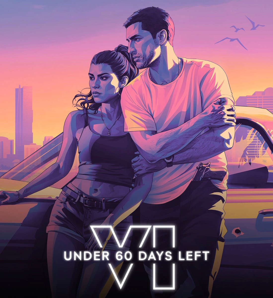 GTAVI_Countdown's tweet photo. GTA 6 is now officially under 60 days away from launch. https://t.co/e3tmJF1d2Y