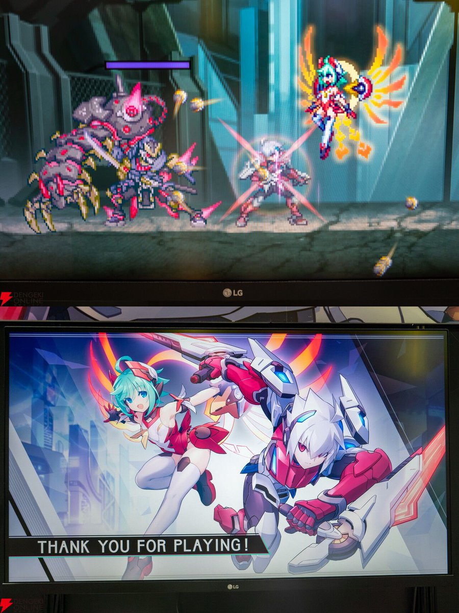 dengekionline's tweet photo. 『白き鋼鉄のX3』“X（極限）”の名に恥じぬ奥深さが10分でも伝わる【TGS2026】
https://t.co/OJXLKchBIh

インティ・クリエイツ担当ライターによる試遊レポートを公開。
新武装・ディヴァイドエッジで空中戦が超絶進化＆コンボやクードスが繋がりやすくなっていて手触りも最高に<PR> https://t.co/XmqX39xcrP