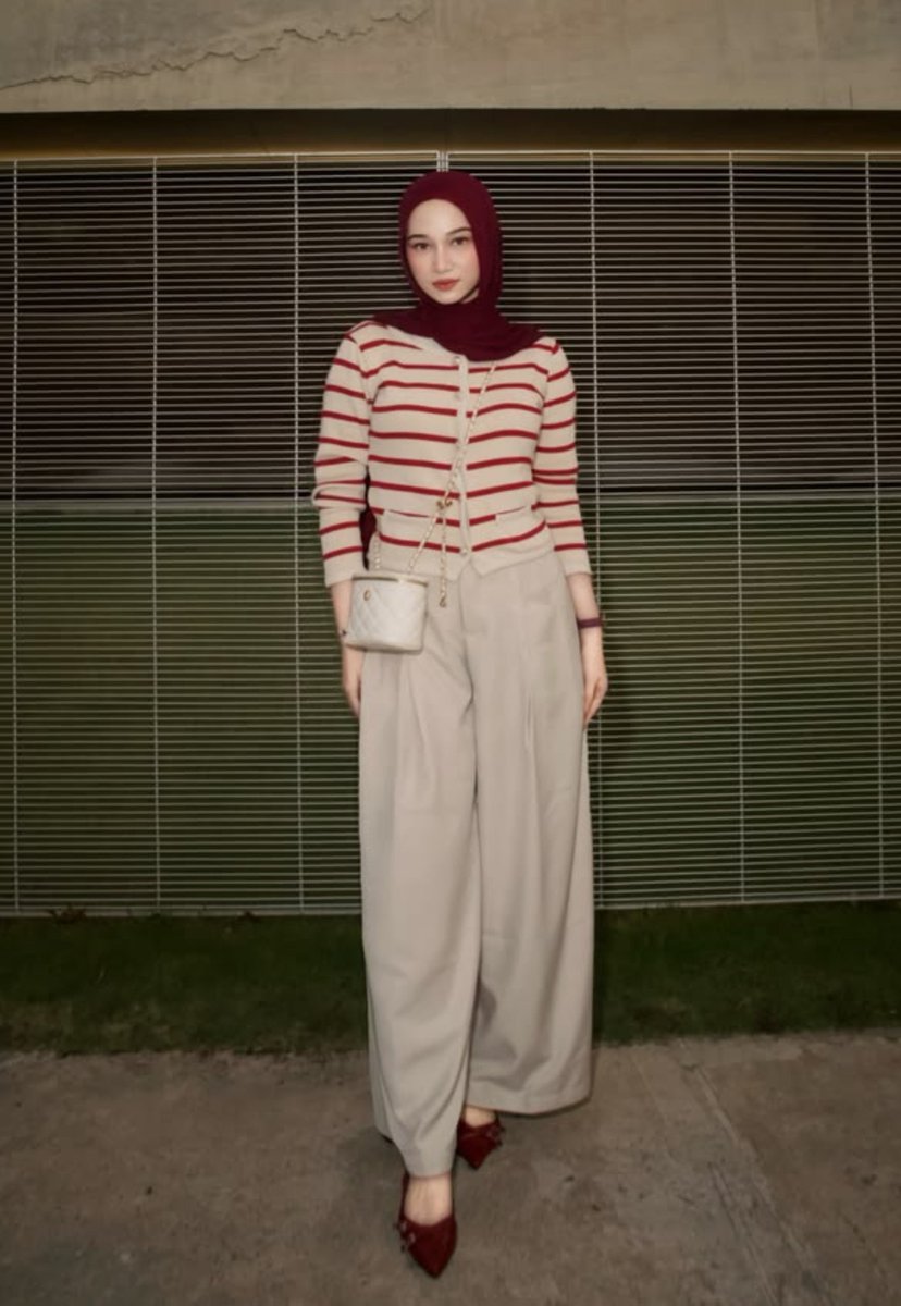 aisyaaranii's tweet photo. Nggak perlu outfit ribet, cardigan knit dipadu kulot aja udah cakep banget 🥹 https://t.co/zLJmmBA3Ya