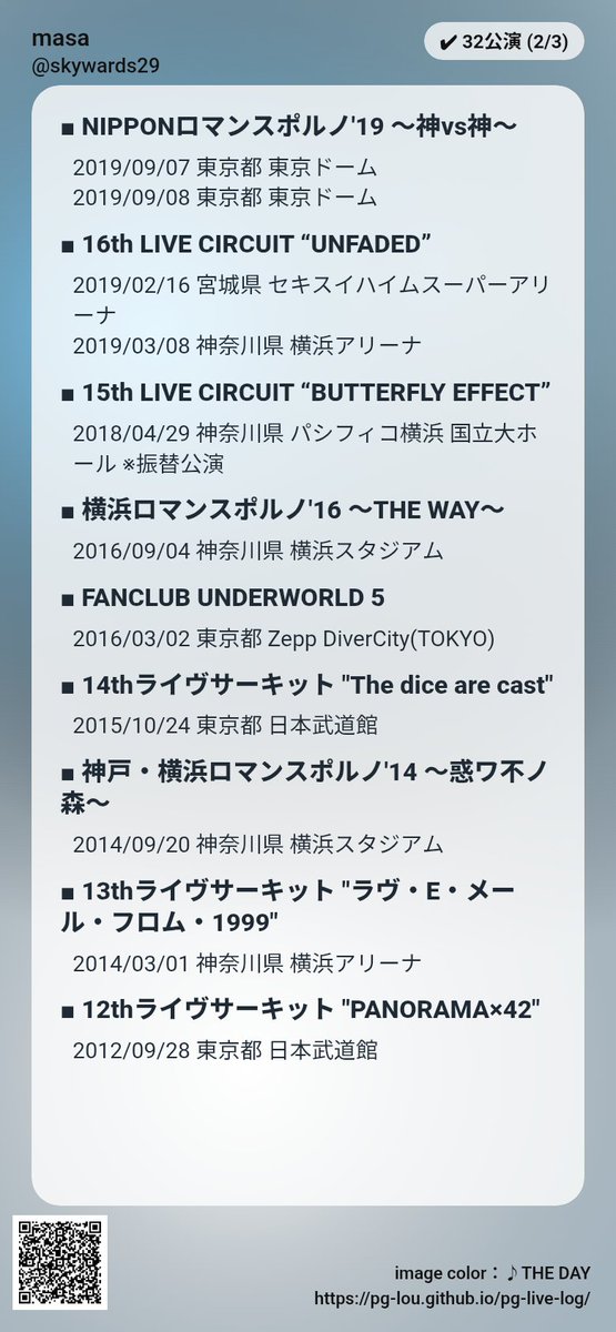 skywards29's tweet photo. #ポルノライブログ 更新しました。
水ツアーまでで32公演、ポルノグラフィティのライブに参戦してました！ https://t.co/7XJU7B7d64