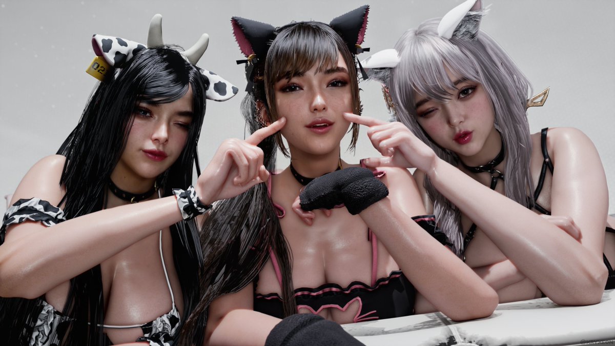 Kryxeon's tweet photo. #StellarBlade #VirtualPhotography #StellarBladePC #EVE 🐮🐱🐱 https://t.co/FpNK6CpZaJ