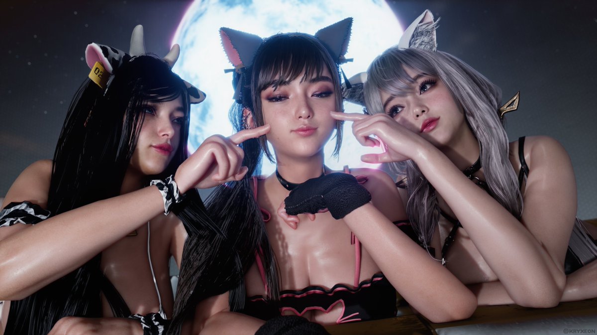 Kryxeon's tweet photo. #StellarBlade #VirtualPhotography #StellarBladePC #EVE 🐮🐱🐱 https://t.co/FpNK6CpZaJ