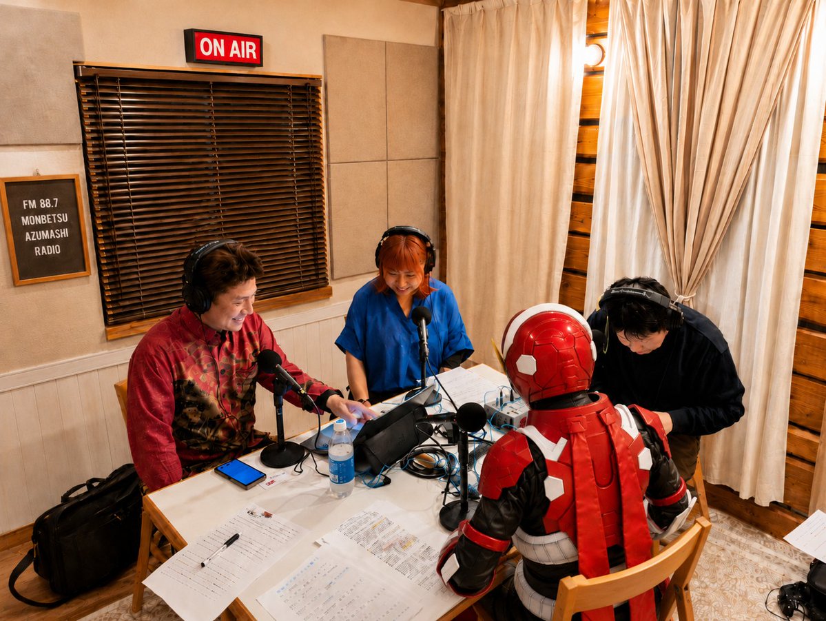 monrajilabo's tweet photo. 明日‼️
9月21日（月）6:30〜OA📻️

#ラジオ川越 から全国へ。北海道 #紋別市 の市民が創るラジオ #もんらじ 🦭

今回は‼️紋別市のご当地ヒーロー🦀【砕氷船士ガリヤー】の登場✨✨
紋別市を愛し、紋別市の平和を守るヒーローの本音に迫ります‼️🤣

是非‼️皆様お聴き逃しなく〜(*´ω｀*)🩵 https://t.co/nRm4AbplJp