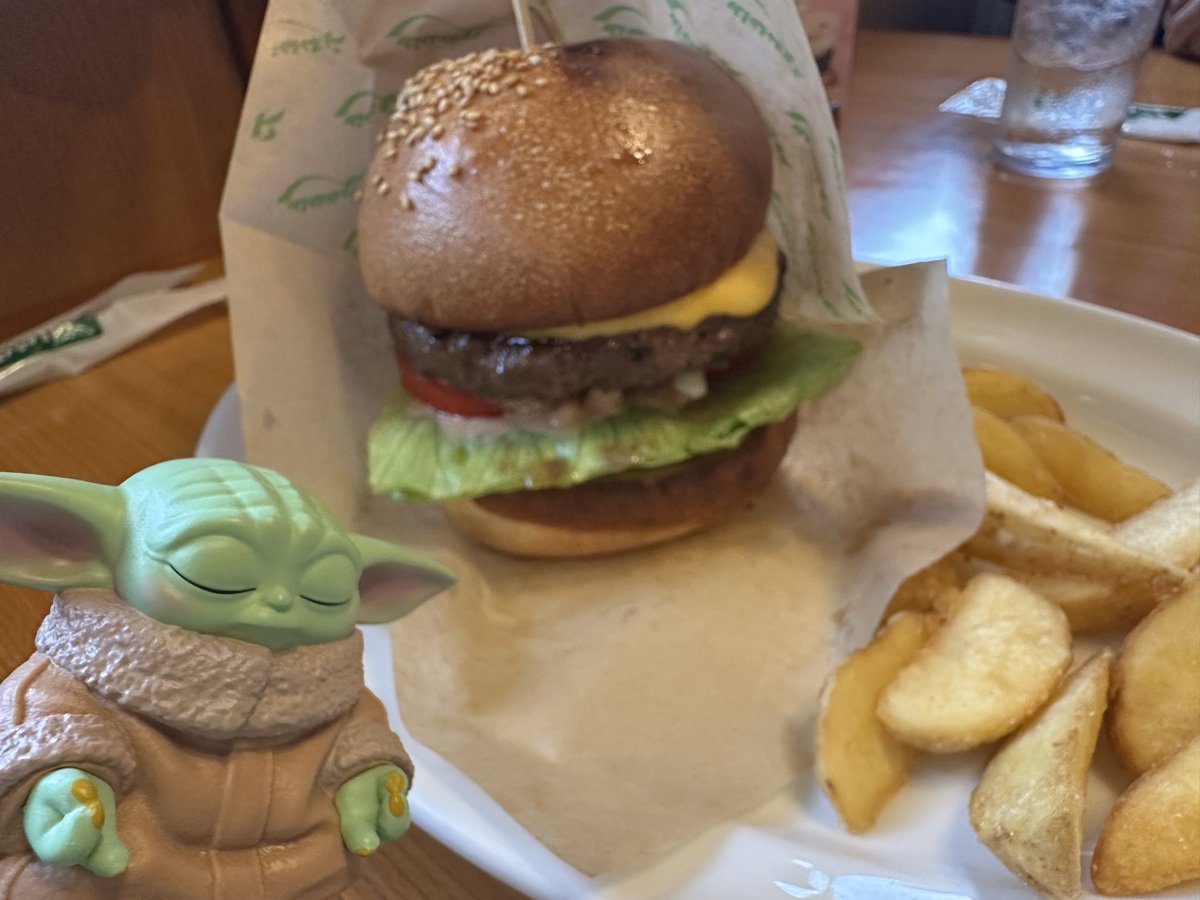okino_w's tweet photo. ｸ"ｰ、さわやかのハンバーガーだよ https://t.co/WblZu9IVty