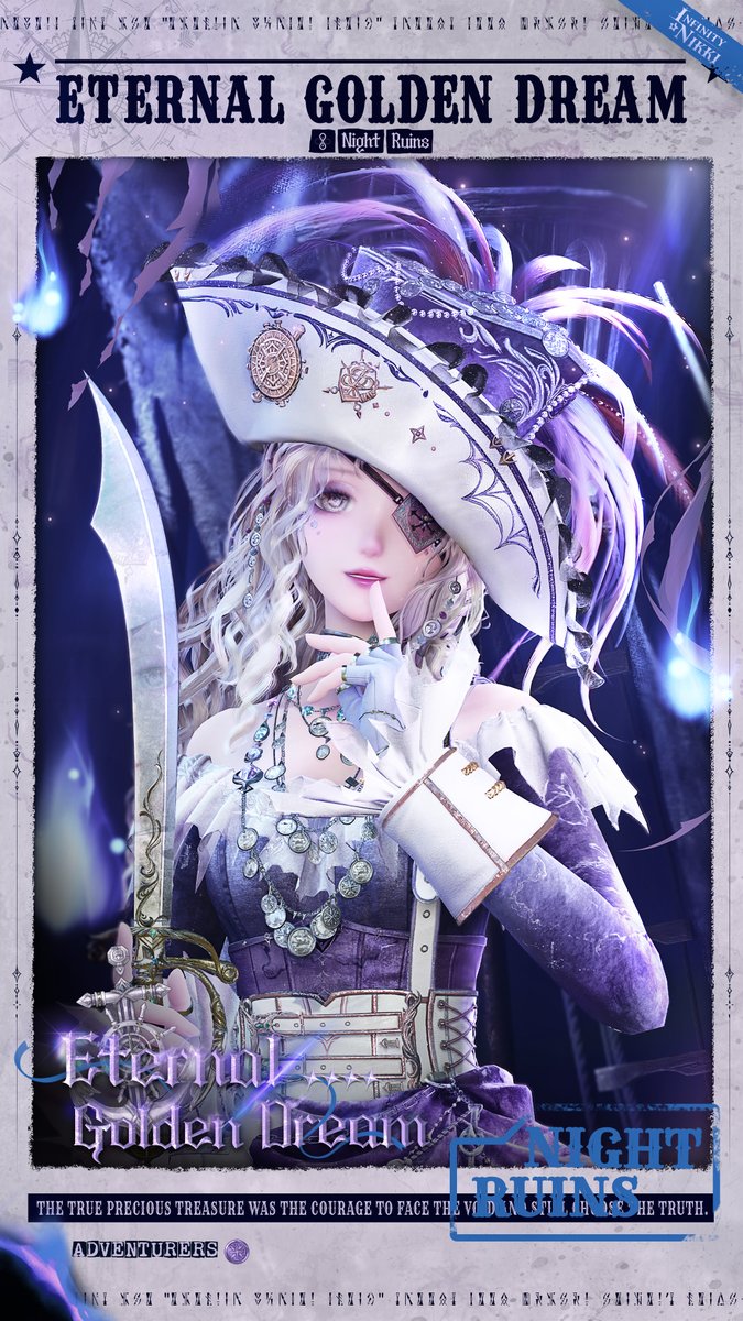InfinityNikkiEN's tweet photo. ♾️Whimsical Wardrobe | Eternal Golden Dream
>> Main Attribute: Elegant

Legend says the "Eternal Golden Dream" sleeps deep within Heaven's Reach. Adventurers from afar follow the whispers on the wind into the mysterious labyrinth, where the precious treasures may lie in the depths of that radiant dream.

💰️ Outfit Ability
Gold-Hunting Wind: Whimsicality: Dust and smoke billow as golden light rains down. The true treasure lies not in the gold itself, but in the courage to keep moving forward in search of it.

💰️ Outfit Details
The outfit Eternal Golden Dream can be evolved into Eternal Golden Dream: Night Ruins. Fully glow it up to obtain Eternal Golden Dream: Faint Echoes.

💰️ Event Duration
After the Version 2.10 update on September 23, 2026 – October 29, 2026, 12:49 (UTC-7)

💰️ Resonance Rules
During the event, use Revelation Crystals or Limited-Time Revelation Crystals]to resonate in "Gilded Judgment." Every 10 Resonances guarantees one 4-star or higher piece, and every 20 Resonances guarantees one 5-star piece.
Note: Some makeup shown in the image is for reference only. The outfit's actual presentation may vary in the game.

——
➤ Infinity Nikki Version 2.10 The Feather of Justice launches globally on September 23 (UTC-7)!
➤ Download Now: https://t.co/soaPebzlY9
➤ Join us on Facebook Group: https://t.co/rabLOeX3ac
#InfinityNikki
#TheFeatherofJustice