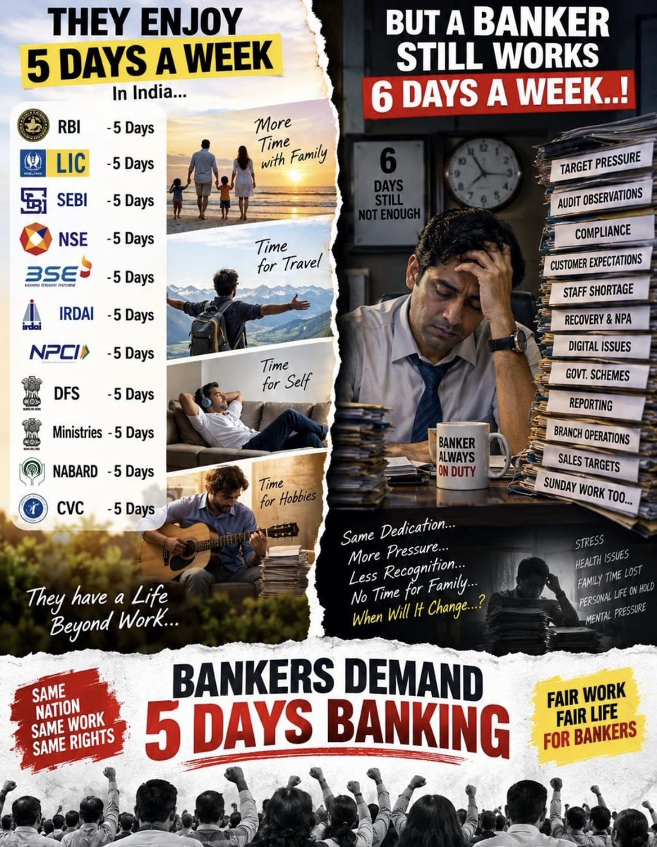 SaiVaniKolli's tweet photo. #5DayBankingNow 

@AIBEAofficial  @ChVenkatachalam 
@RamBabu3494681     @Ibeu_ap
@ChVenkatachalam @LalitaAibea  @UdayaPochiraju 
@rupamsmail  @ncbeofficial  @DFS_India  @SecyDIPAM  @UFBUIndia  
@nsitharamanoffc @narendramodi https://t.co/frDqoIoygu