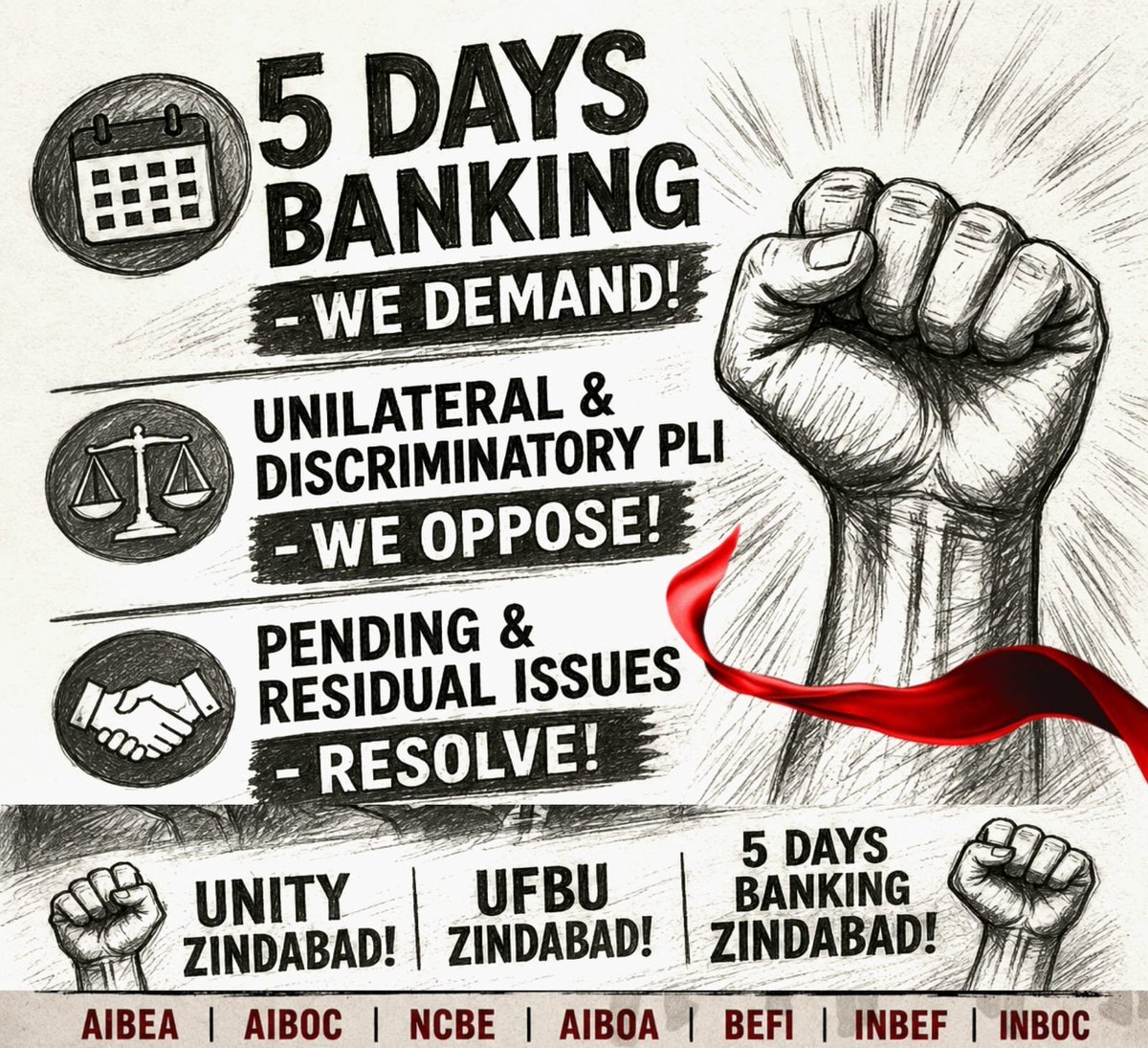 DeepakVinu26's tweet photo. We have waited. We have demanded.
Now comes the time for decisive collective action.
Ignore the demand, and the struggle will escalate.
5-Day Banking NOW — NO MORE DELAY!
#5DayBankingNow #FBOIOA https://t.co/jwelVeKft8