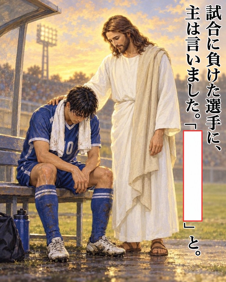 Ogiribot's tweet photo. 【お題】
試合に負けた選手に主は言いました。 https://t.co/06itLYNGpD