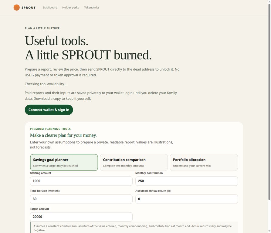 Sprout_Fy's tweet photo. Quiet backend update for the planning tools.

Once there are more than 20 paid reports, the latest receipts should still be easy to look through. But the public burn total cannot quietly turn into a total of only the last 20.

We changed the accounting so the feed can stay short while the counter still goes through every verified tool-burn receipt, in exact 18-decimal SPROUT units.

No rounding drift. No older report burns falling out of the number just because the activity feed has moved on.

Nobody should have to think about this. If we show a burn total, it needs to mean the full lifetime total, not the last page of it.

Code is public:
https://t.co/gcR4FTv9ZE
