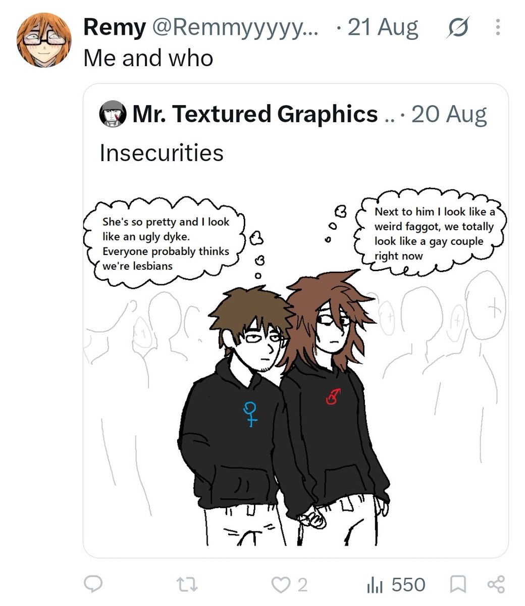 snfulprey's tweet photo. @NocturnalNiko @Remmyyyyyyyyyyy he posts the exact same transphobic rhetoric on his new burner @RorGBIV ? blatantly denying that you aren't the one who uses the Remy account when there's clear proof that we are RIGHT.
he really wants us to turn a blind eye on his transphobia. https://t.co/rBfh8ST4a3