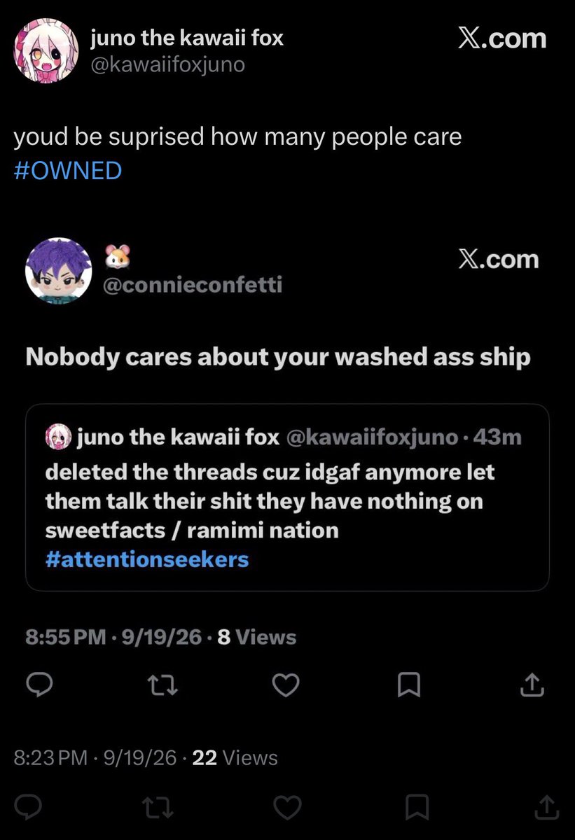 connieconfetti's tweet photo. You didn’t need to post me I didn’t block you nor turn off any of my interactions I know you average zero likes and want notifications but #Cmon. Also ur 3 friends that probably shit talk you behind your back don’t count as fans https://t.co/ebHu7JqiJk