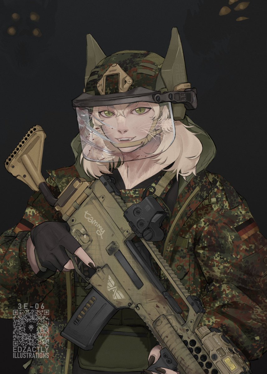 edzact_ly's tweet photo. ballistic face shields are fun, I wanna draw more of my catgirl OC wearing it https://t.co/SGOJwe4hHD