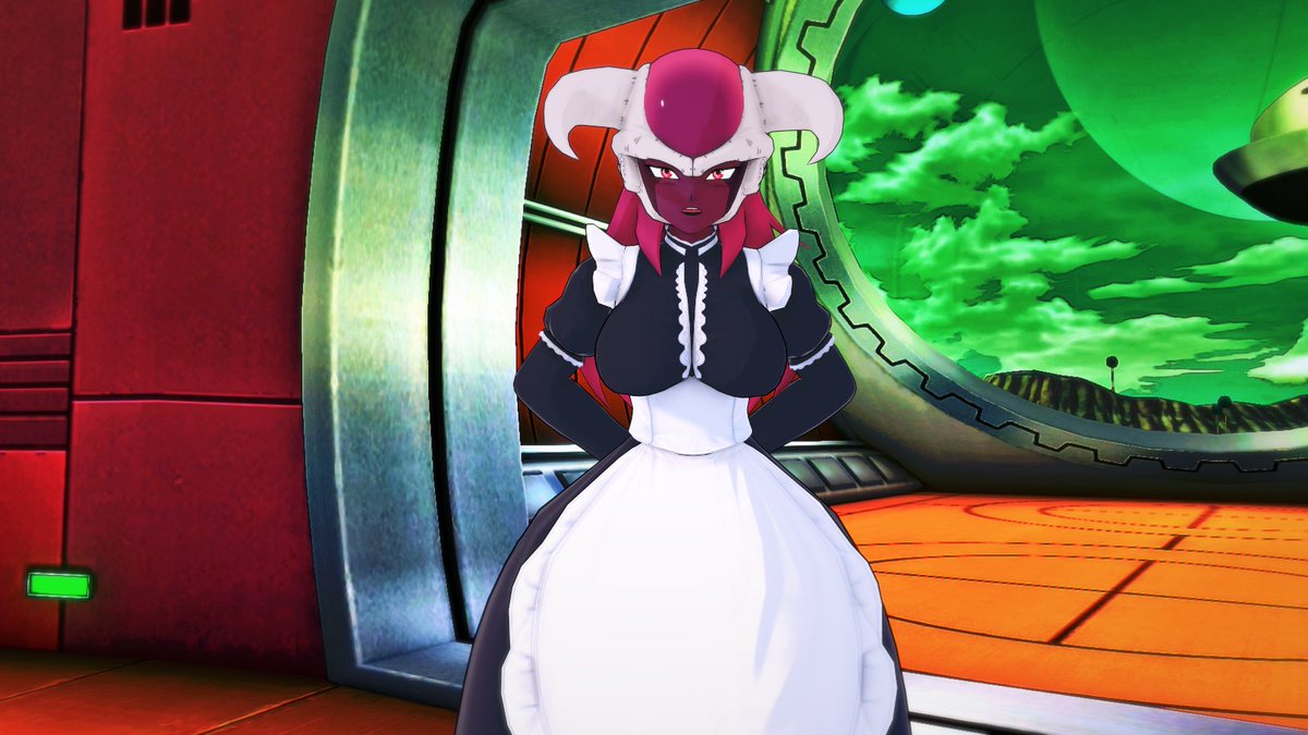 _OrionGero's tweet photo. ➤ She can't believe Frieza forced her to do this, all because she lost the bet, she narrowed her eyes and hoped that no one makes fun of her for wearing this outfit...

⋆.˚❄️⋆  Ugh, when I get my hands on Frieza he'll be so fucking sorry... https://t.co/bs8X9u6atr