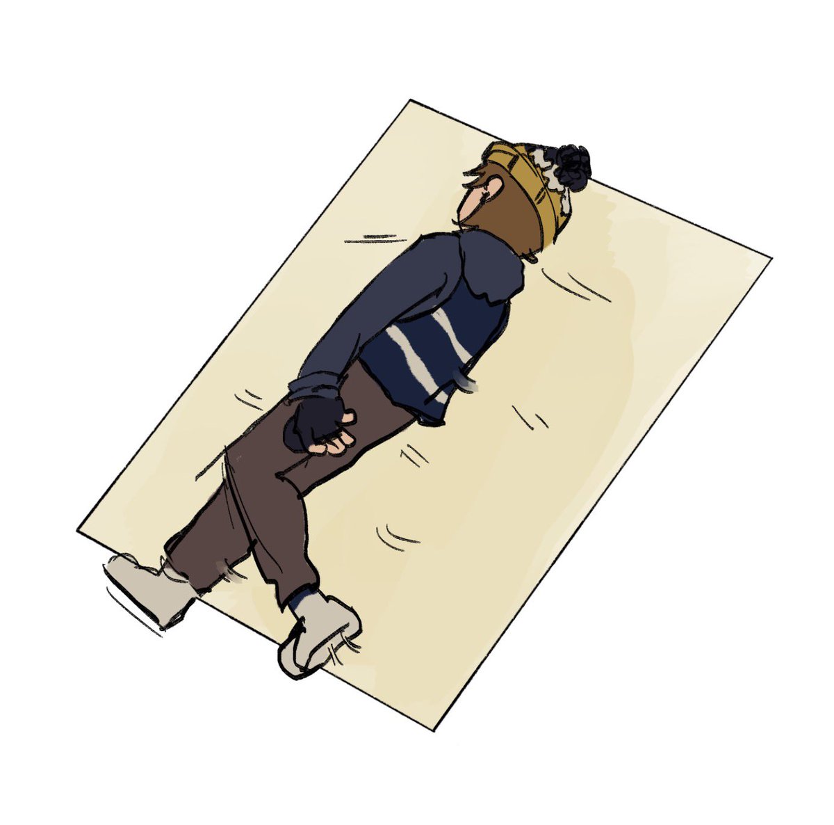gaythejae's tweet photo. fanart of bryan dying in a glue trap https://t.co/tsGl5zvdIL
