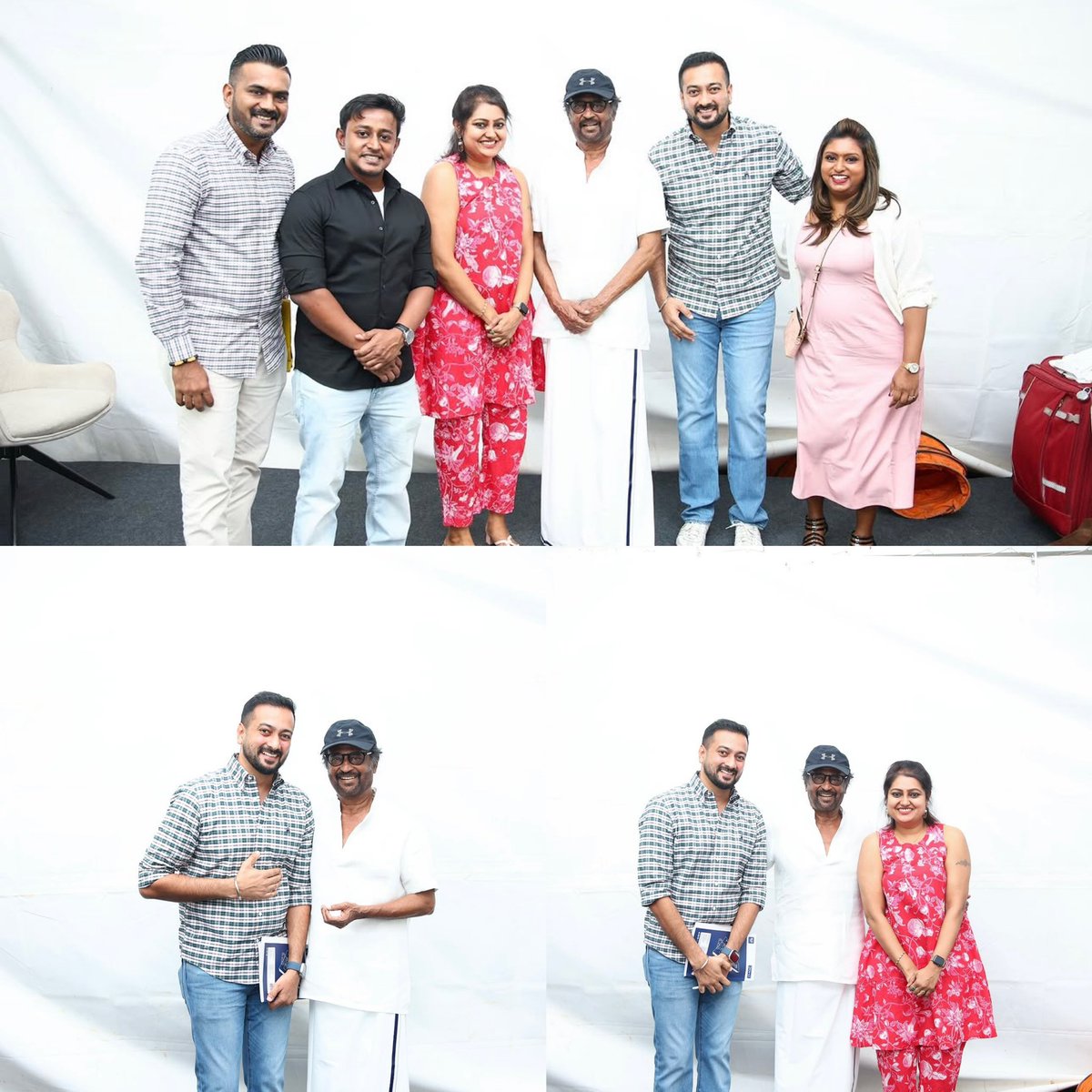 surbalu's tweet photo. A lucky family with Thalaivar ❤️❤️

#Rajinikanth | #SuperstarRajinikanth | #Dharman | #Jailer2 https://t.co/0vZvcViS1B