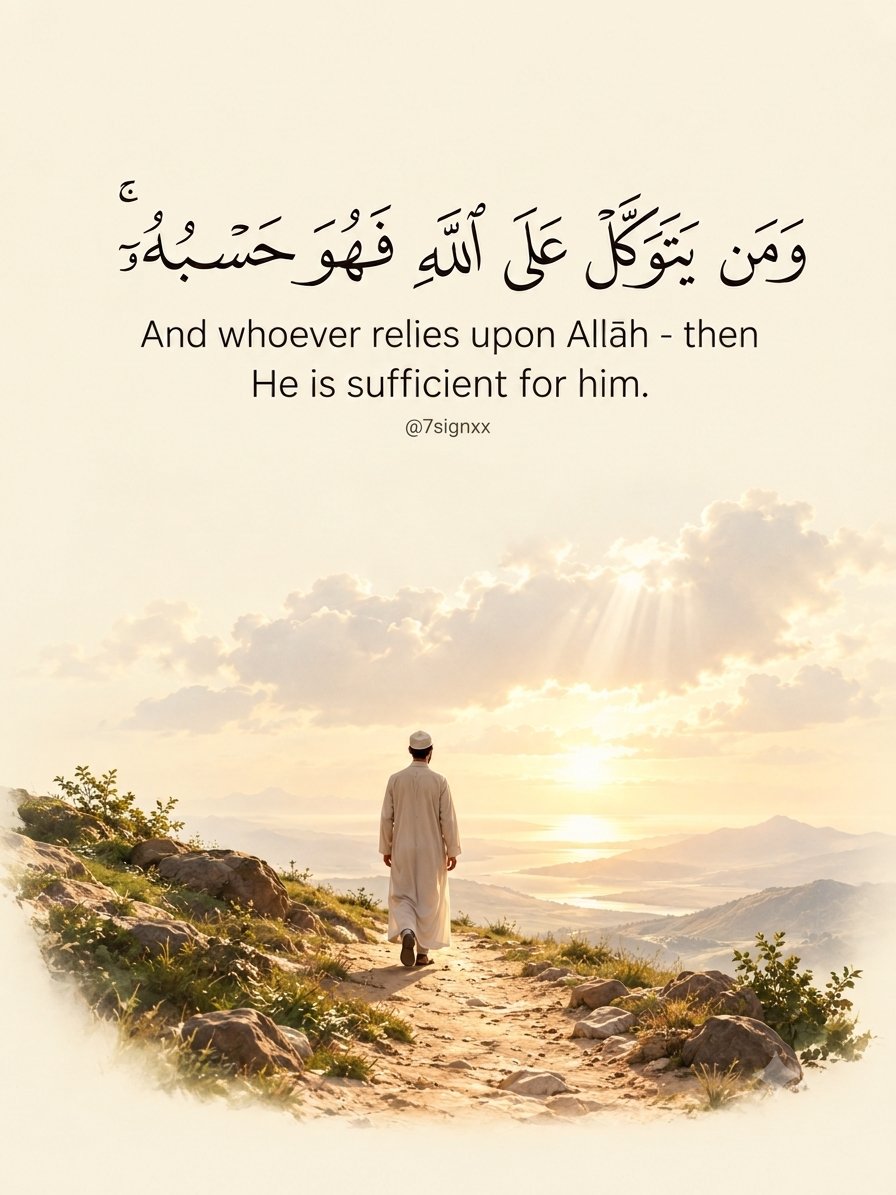 7signxx's tweet photo. And whoever relies upon Allah - the He is sufficient for him. https://t.co/XGM4422UdK
