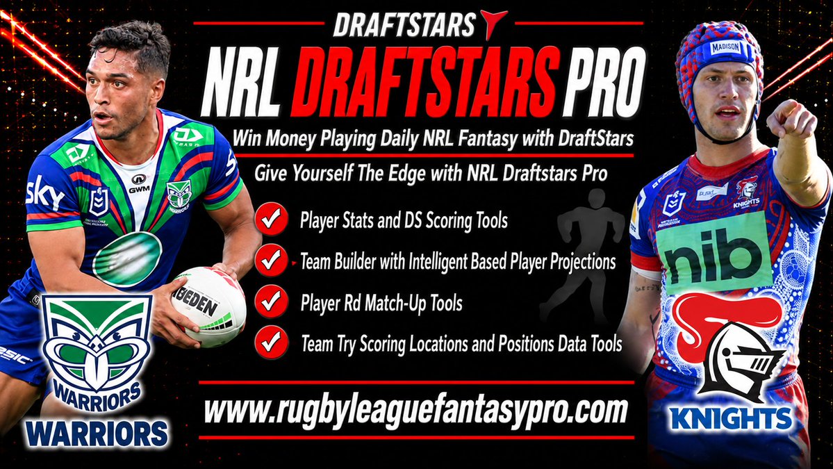 NRLDSPRO's tweet photo. Can't get enough Fantasy/SuperCoach Action?

Win cash playing Daily Fantasy with DraftStars - Give yourself the edge with our DraftStars Pro Platform - Try it FREE for the rest of 2026.

https://t.co/3L3281vRCb
https://t.co/HzfC9D1iSz https://t.co/WL7UZaiaPr