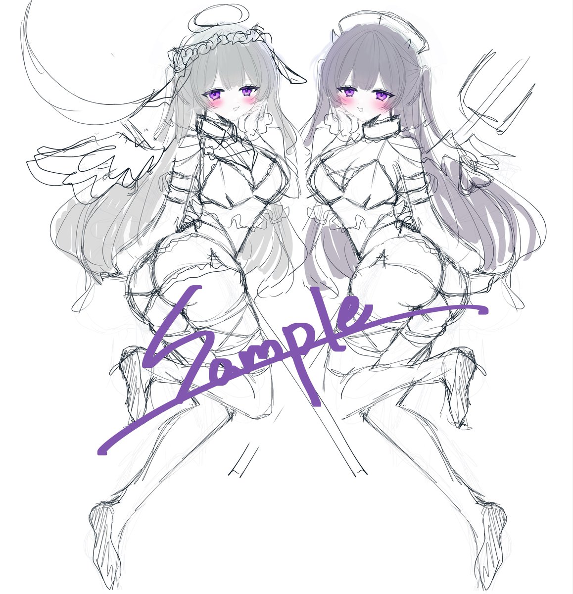 chiko_Ys_studio's tweet photo. 😇イラストモデル募集👿

完全にハロウィンの波に乗り遅れたんだけどエンジェル＆悪魔量産依頼のモデルになってくれませんか…？

お胸大きい子と小さい子募集します🙌✨

応募方法｜♻️+👤

#無償企画   #イラスト企画  #量産依頼    #量産イラスト https://t.co/hjaq8fuG0X