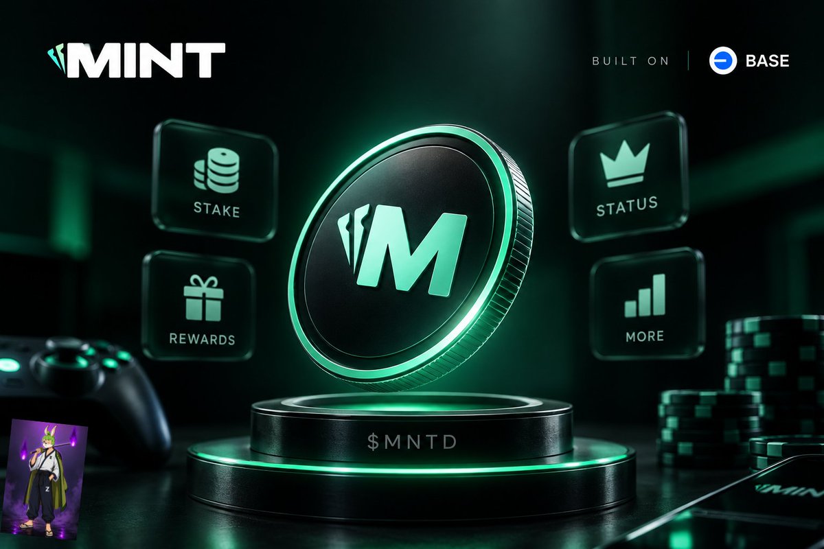 zoza_0X's tweet photo. The more I explore @PlayOnMint the more I understand why MNTD is such an important part of the MINT ecosystem.

$MNTD is designed as the utility token powering the next layer of rewards across MINT.

The interesting part is how it connects with the MINT Status system.

The basic progression is:

Play → Earn → Stake → Build Status → Unlock more rewards

According to MINT, staking MNTD helps build your Status, with higher Status levels designed to unlock stronger reward rates and additional perks.

These perks can include rakeback, daily rewards, lock boosts, raffles, airdrops, weekly lossback and staking rewards.

There is also a community layer around MNTD, connecting players through shared games, rewards, raffles and airdrop opportunities.

Season 1 is already live, while the TGE is planned for Q4 2026. So the current focus is earning XP and building your Season 1 position before MNTD goes live.

I think understanding the utility behind a token is much more important than simply looking at the ticker.

For MINT, $MNTD is being designed around utility, progression and rewards.