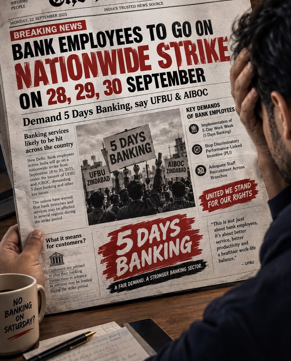 NigamBrahmbhatt's tweet photo. Approve #5DayBankingNow
@fboioa_india @nilesh_pawar15 @UFBUIndia @aiboc_in #FBOIOA https://t.co/bSC7fiNfns