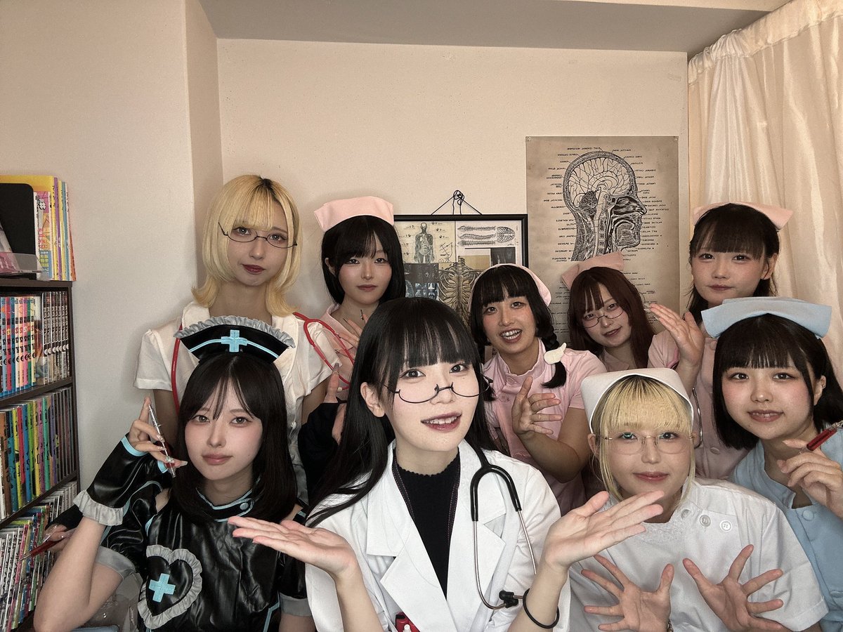 Charlotte_maid_'s tweet photo. 1ヶ月早いですが…かぐやBDイベントオープンいたしましたー💉

治療されたい方、お待ちしております🫀

💉お給仕メイド👩🏻‍⚕️
✨かぐや✨・まむ・しおん・にこ・ちえり・のわ・ゆりか・りんりん・めると https://t.co/X5A3izneZT