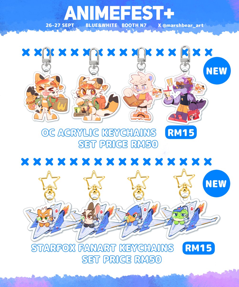 marshbear_art's tweet photo. ใANIME FEST+2 2026 BOOTH N7 CATALOGใ
26-27 SEPT AT PWTC
Hi!! I'm Marsh, i will be bringing some of my NEW OC KEYCHAINS and some new Deltarune artprints here!
With ้ญ็ณ 's Alien Stage and LUKA Prints!
Booth with @Yehlawd
#animefest #comicfiesta https://t.co/FFQ32viKKC