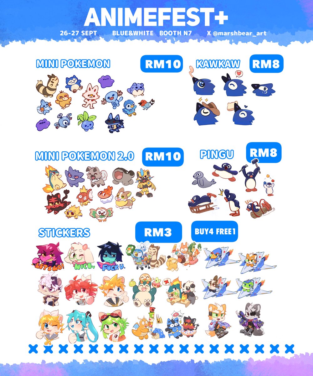 marshbear_art's tweet photo. ใANIME FEST+2 2026 BOOTH N7 CATALOGใ
26-27 SEPT AT PWTC
Hi!! I'm Marsh, i will be bringing some of my NEW OC KEYCHAINS and some new Deltarune artprints here!
With ้ญ็ณ 's Alien Stage and LUKA Prints!
Booth with @Yehlawd
#animefest #comicfiesta https://t.co/FFQ32viKKC