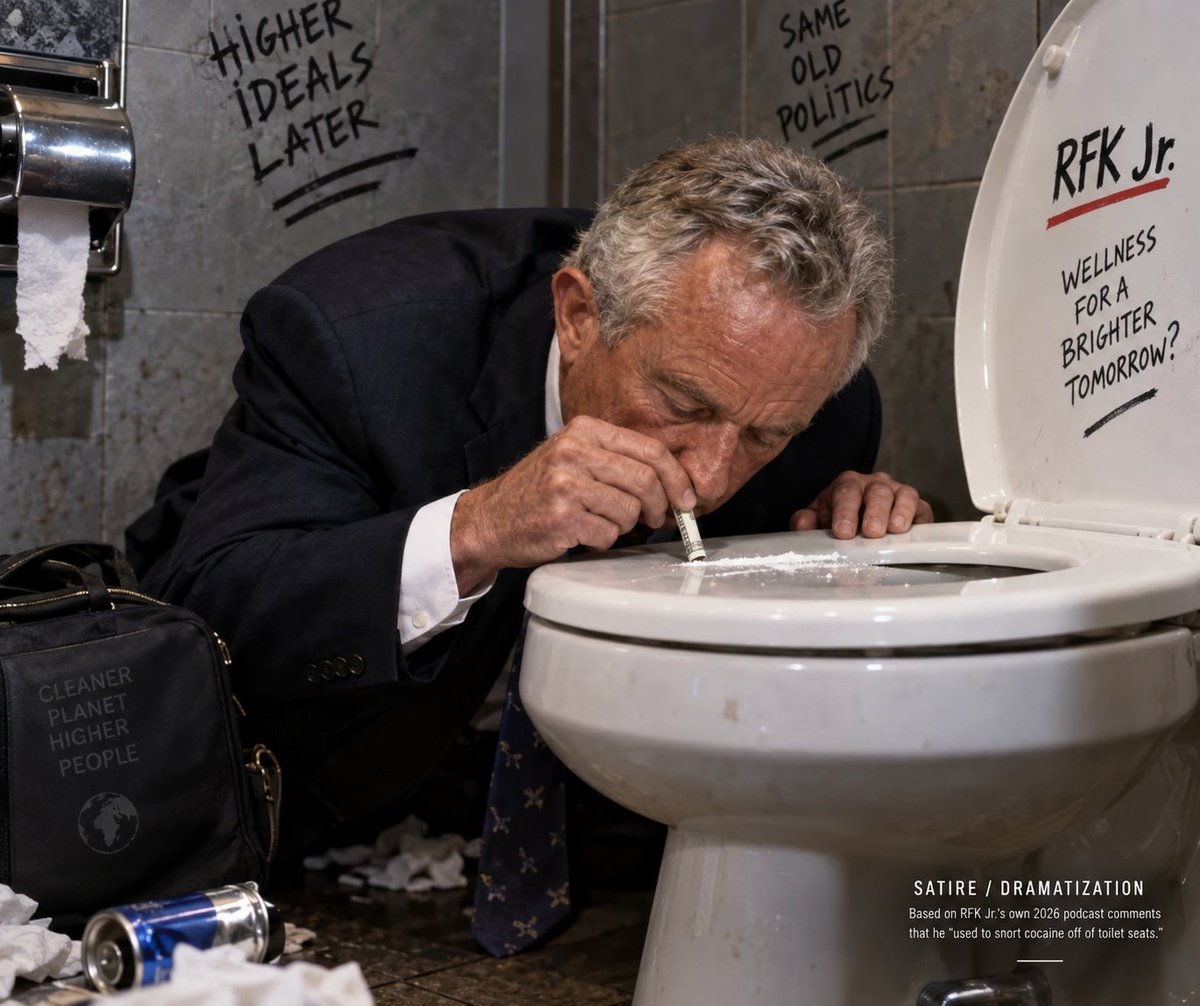 Helpmeejebus's tweet photo. @XRouet @p_caro11 @atrupar RFK snorts coke off it! https://t.co/5YEfwBPgbq