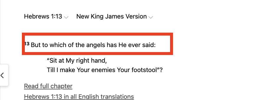 ich1banF40's tweet photo. Your arrows prove that Paul echoes Psalm 110 and that the Father is distinct from the Son. I've said that from the start. Distinct persons, not different natures.

But notice what you drew around. Ephesians 1:21, right in your screenshot, puts Christ above "every name that is named." No creature sits above all created names.

And Hebrews 1:13 quotes your exact verse...Psalm 110:1

....to prove the Son is not an angel: "To which of the angels has He ever said, 'Sit at my right hand'?" 

The Watchtower says Jesus is Michael the archangel. 

Your own proof text says no angel ever received what Jesus received.

Jesus Himself used Psalm 110 in Matthew 22 to show the Messiah is David's Lord, not merely his son. 

And the Father of glory you circled calls that same Son "God" and "Creator" in Hebrews 1:8-10.

More arrows, same fallacy.