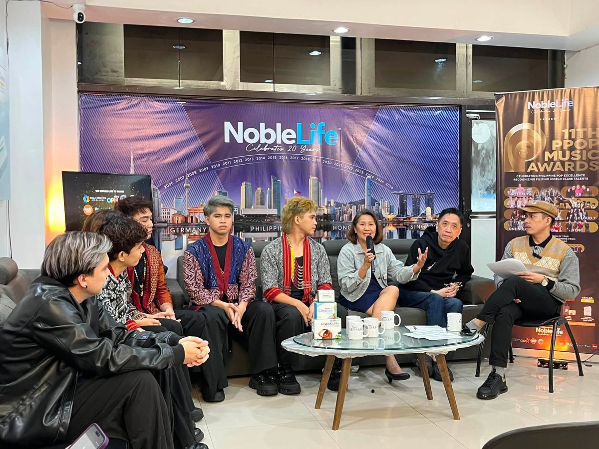 ONESOUTH_PH's tweet photo. 📷📷 PPOP IN THE HOUSE!
The 11th PPOP Music Awards Online Media Interviews brought an exciting PPOP moment to the NobleLife Wellness Hub, together with ONE SOUTH, Caleb, and Doc Mon Del Rosario! 📷📷 https://t.co/IB86STj5nu