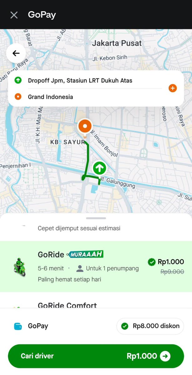 Merrd7706's tweet photo. Kaget euy naik goride muraaah banget nih karna ada promo Gojek Di GoPay 1000, gue sih auto gaskeun aja buat jalan2 nih https://t.co/FwjLGN493F