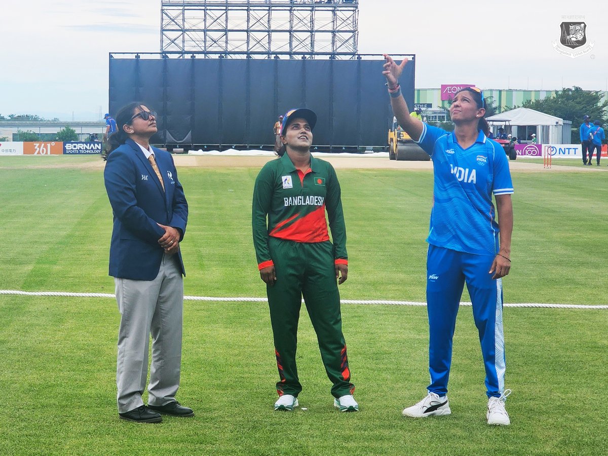 BCBtigers's tweet photo. India Women Won the Toss &amp; Chose to Bat First 
 
Bangladesh Women 🆚 India Women

2nd Semi-Final | Asian Games 2026

20 September 2026 | 11:00 AM | Nisshin, Japan

#Bangladesh #Tigresses #AsianGames2026 #Cricket https://t.co/MdNWWjrbAq