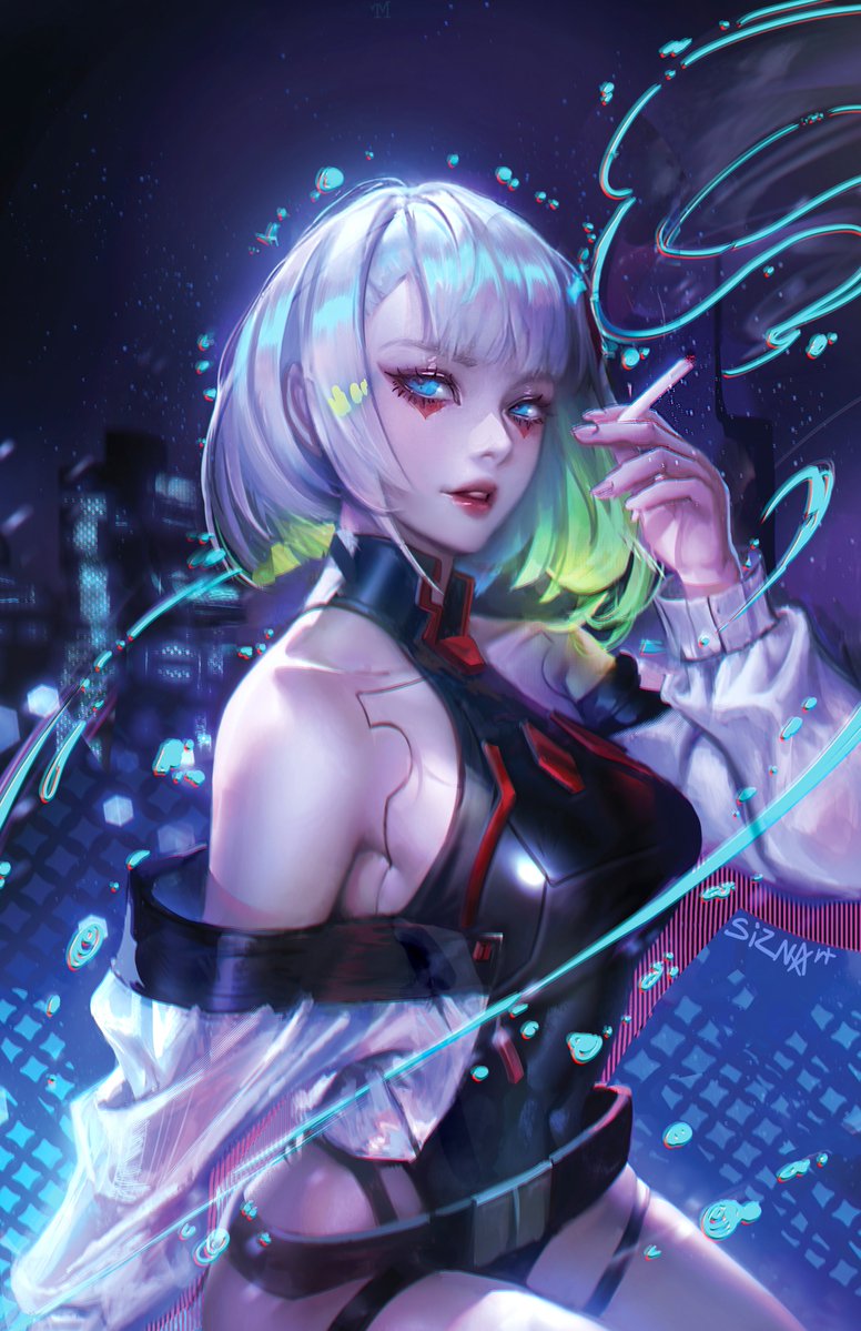 SiZNArt's tweet photo. 2022? VS 2026 
Lucy #Cyberpunk https://t.co/0HWA6sp1ER