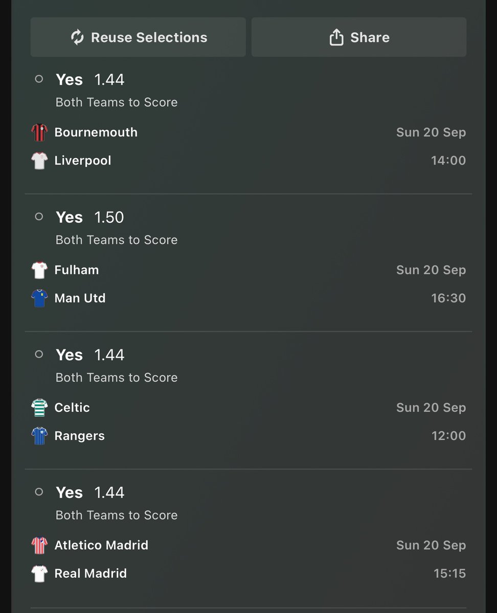 AwayDaysX's tweet photo. BTTS ACCA 🏆⚽️

Odds: (4.52) 🔨 https://t.co/LFZfJOv71B