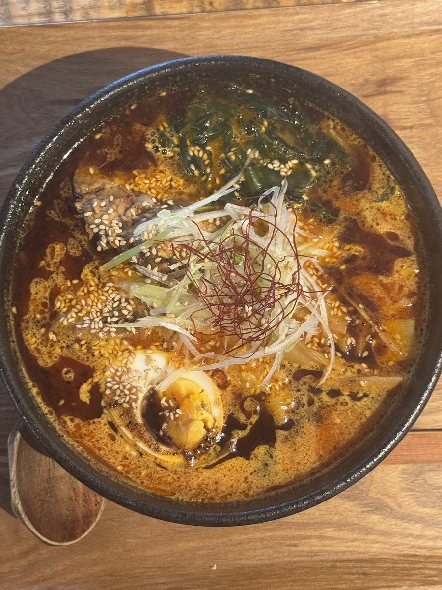 mescarbonicsub6's tweet photo. ラーメン部活動2026年510軒目は南幌町の風樹で、辛みそらーめん。
南幌町も意外と激戦区になりつつある。
#ラーメン  #ramen #lamen #rahmen #中華そば #支那そば #つけ麺 #まぜそば https://t.co/ViO9lDGIdc
