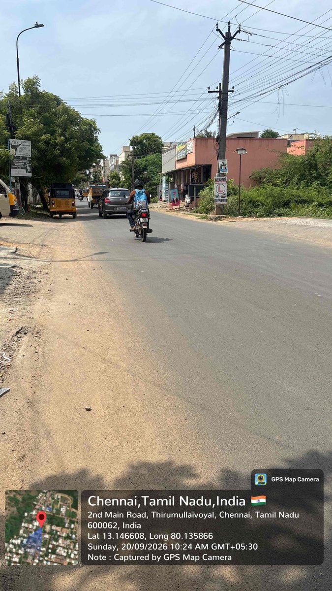 2kamesh's tweet photo. @Avadi_Corp @AVADICorp @avadi_corpn Please put back speed breaker which got removed while relaying road in 2nd Main Road, Venkatachalam Thirumullaivoyal. This is causing difficulties for residents, especially elders and school students crossing the road, due to speeding vehicles https://t.co/CzPJ5m1yCs