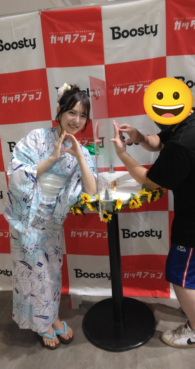 team_nd's tweet photo. 今日も、浴衣ななみん😍
昨日の🟣から、
今日は🟦ですね。
推しカラーじゃないか！
(分かってますよー)
#大塚七海 さん
#ななみのみ 
#Boostyファンまつり2026 https://t.co/UBKJW454cl