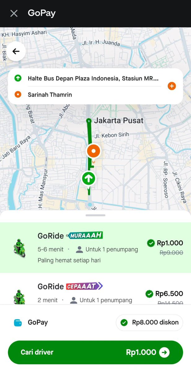 MSantiaav74's tweet photo. Pas banget lagi mau keluar weekend gini ada promo Gojek Di GoPay 1000, gue sih auto naik goride murah nih mayan banget promo nya!!!! https://t.co/sIrt72aupu