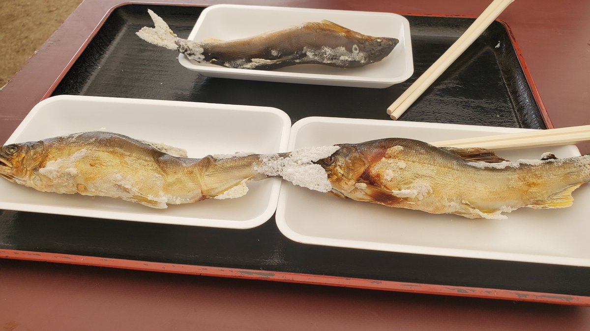 miueda1992's tweet photo. 鮎食いに来た🐟
大好きなので2匹 https://t.co/MFqN2lE9cf
